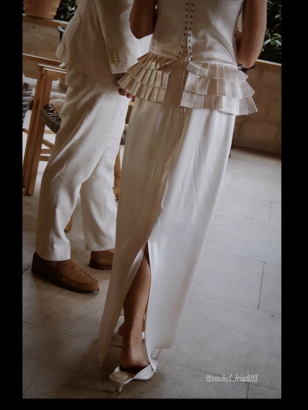 Couper creamy white corset and silk skirt set - bridal, rehearsal, - Picture 7 of 10